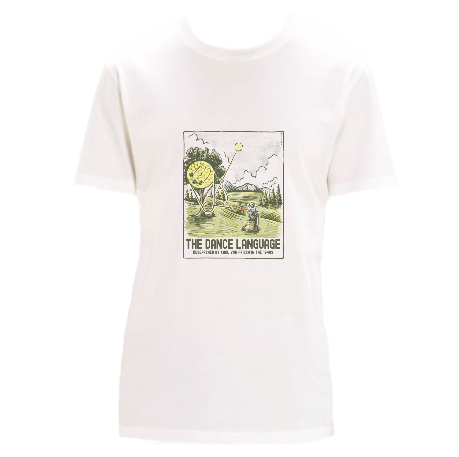 Premium Imker T-Shirt "Die Tanzsprache" aus Bio Baumwolle